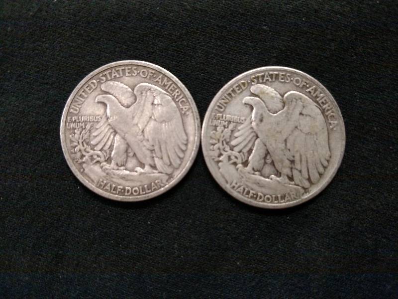 (2) Walking Liberty Silver Half Dol...