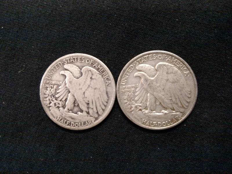 (2) Walking Liberty Silver Half Dol...