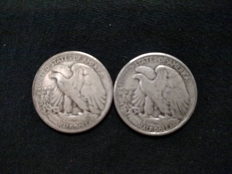 (2) Walking Liberty Silver Half Dol...