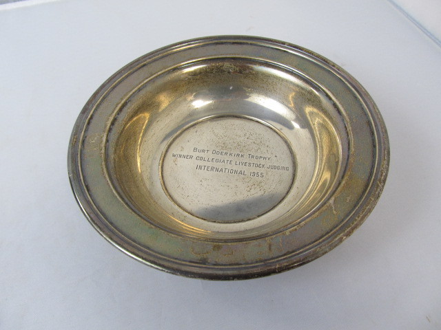 lot 42 image: Sterling Silver 1955 Livestock Award Bowl