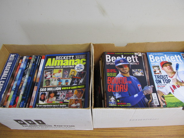 lot 59 image: Large Lot of BECKETT Baseball Card Price Guides
