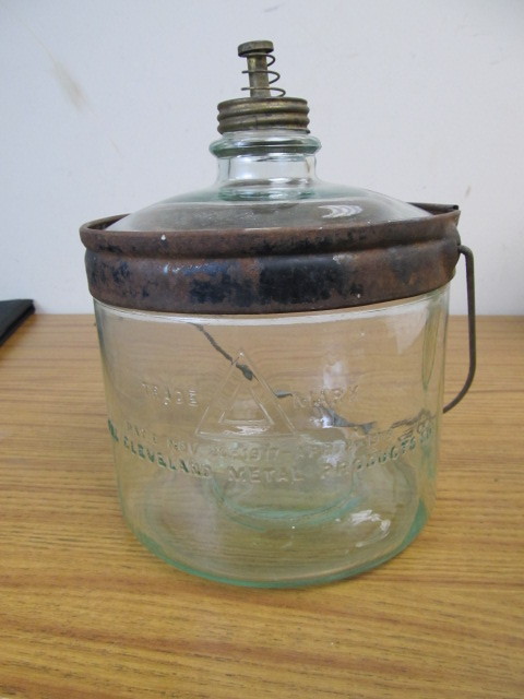 lot 6 image: Antique Kerosene Dispenser Jar