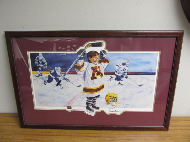 lot 62 image: Signed & Numbered MN Gopher Hockey Framed Print