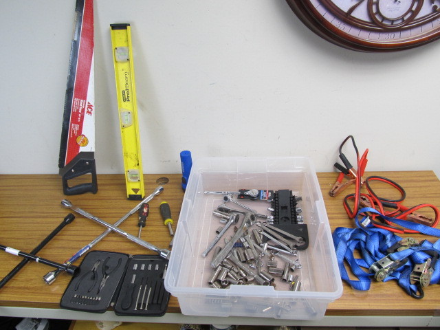 lot 83 image: Large Lot of Assorted Tools Garage Items Sockets etc