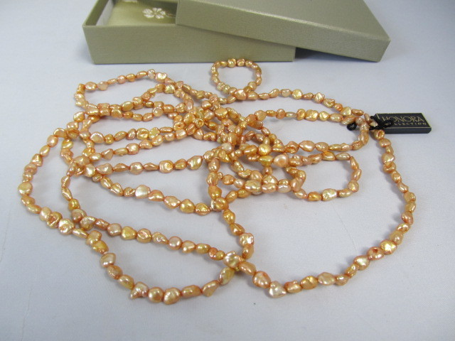 lot 108 image: Honora Extra Long 80 Strand of Genuine Pearls