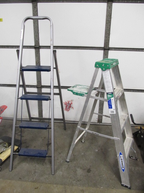 lot 130 image: 2 Folding Step Ladders - 1 Werner