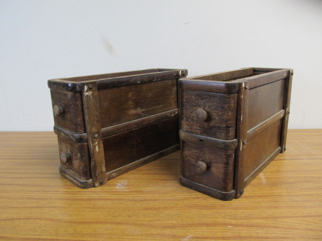 lot 132 image: 4 Antique Sewing Cabinet Drawers
