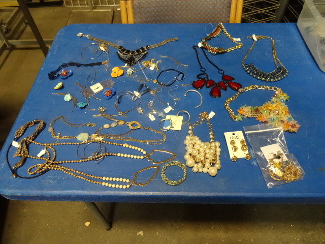 Large amount of costumr jewelry and...