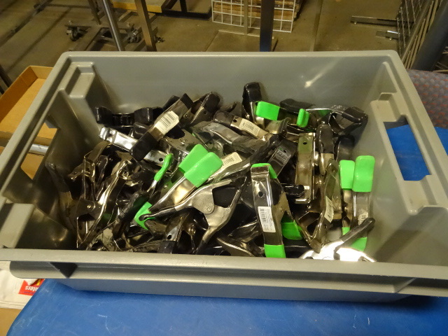 Large tub full of spring clamps...