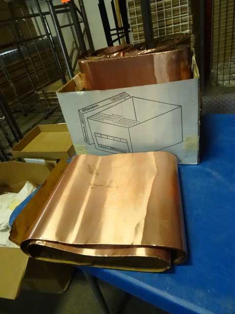 3 rolls of copper flashing...