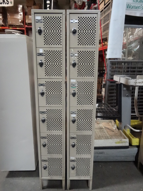2 locker units. 6 doors per unit. N...