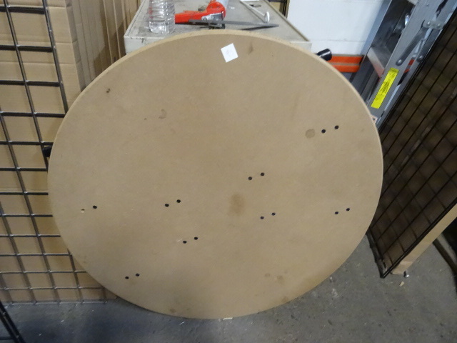 36 round folding table...