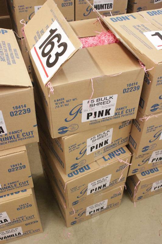 Bulk Gift  WrappingPackaging Shred - Pink  (4 cases of 5 pounds)
