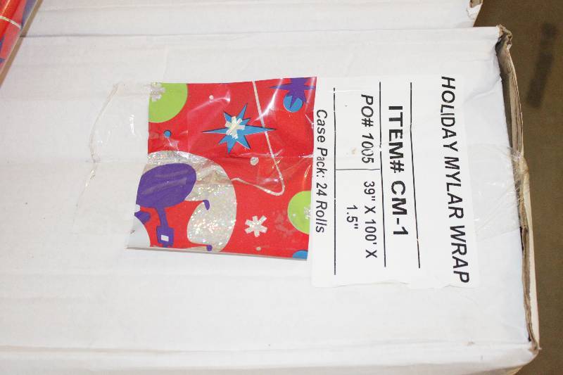 Holiday Mylar Gift Wrap (192 rolls of 100 feet)