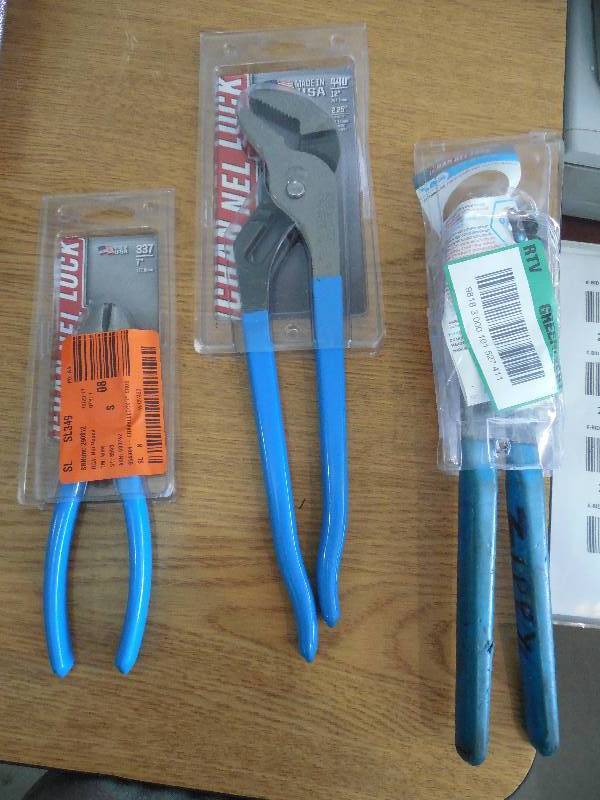 3 PIECE CHANNEL LOCK SET