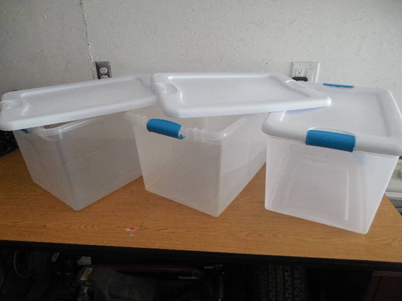 Sterilite 64 Qt. Latching Storage Box X 3