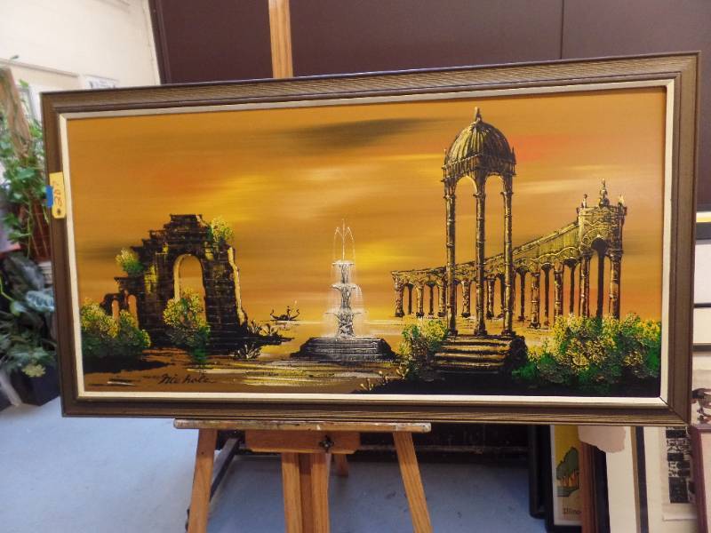 lot 207 image: PAINTING ON BOARD