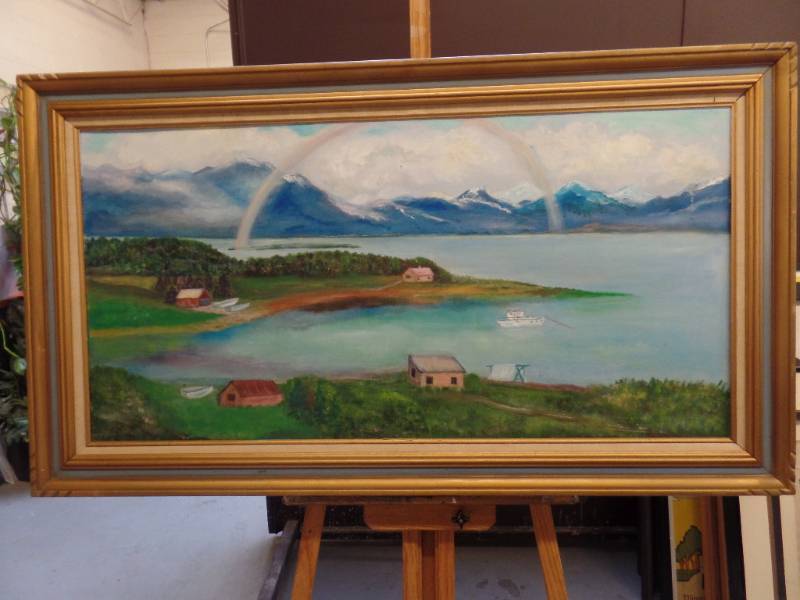 lot 208 image: PAINTING ON CANVAS