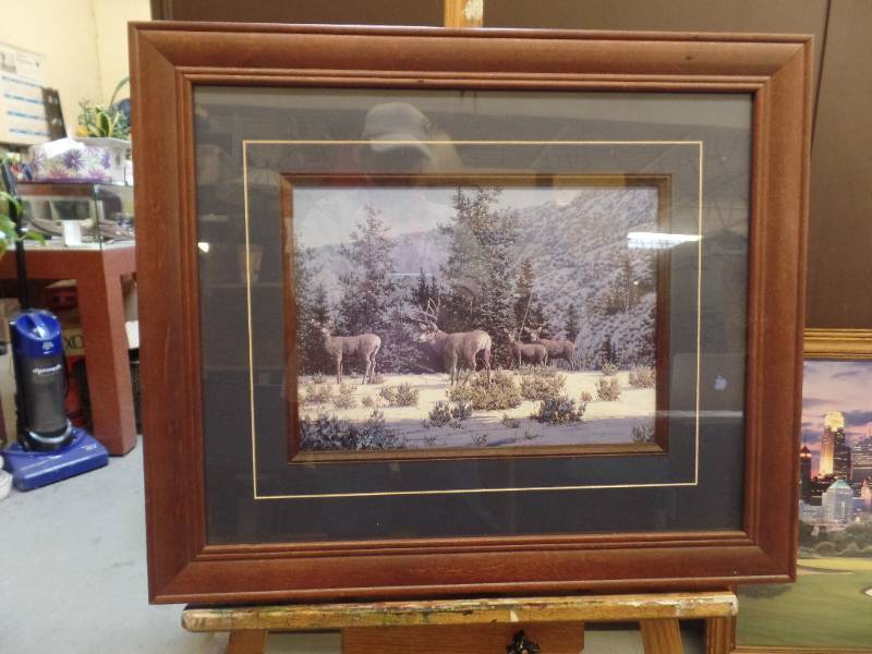 lot 223 image: MULE DEER PRINT