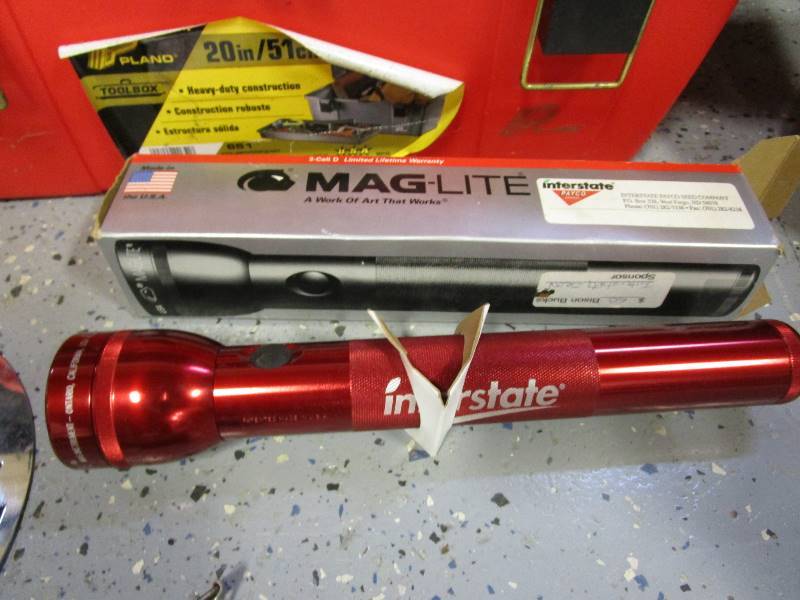 lot 28 image: (New) Mag Light & Toolbox  Misc. Tools