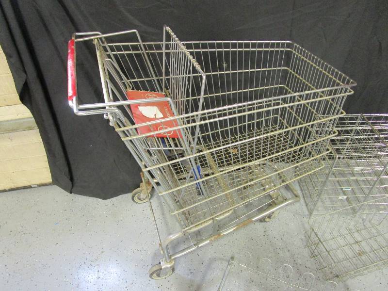 lot 55 image: Shopping Cart & Wire Racks