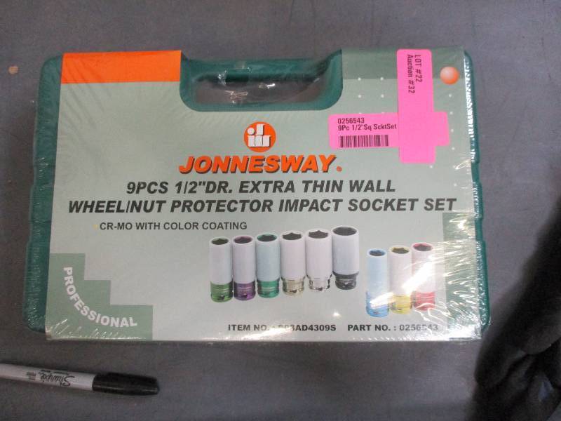 9 Pc Lugnut Impact Socket Set