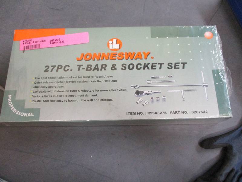 27pc T-Bar Socket Set