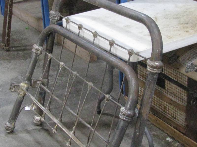 lot 24 image: Antique Metal Bed