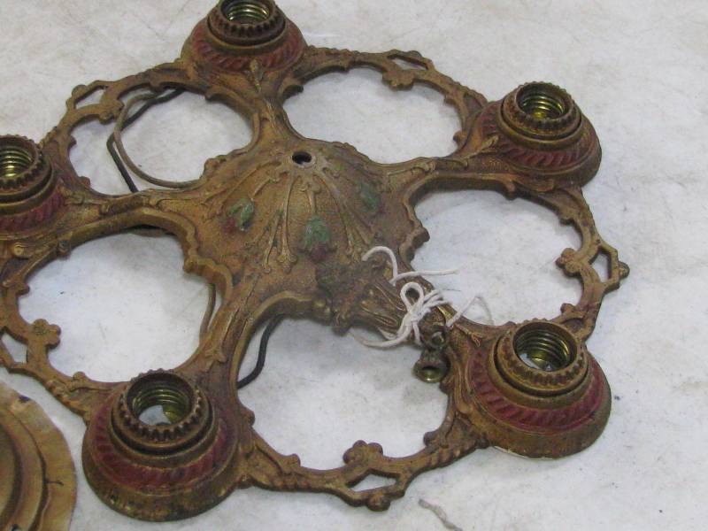 lot 37 image: Brass Ceiling Light
