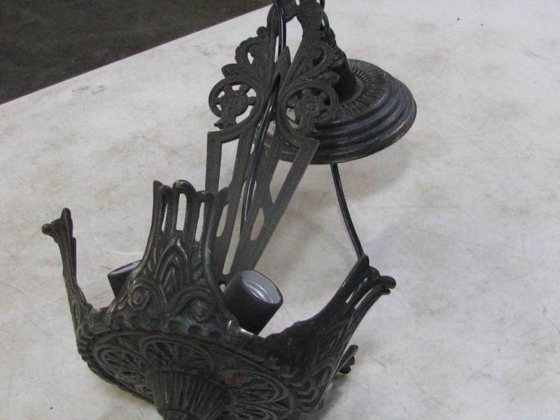 lot 38 image: Vintage Slip Shade Light Fixture