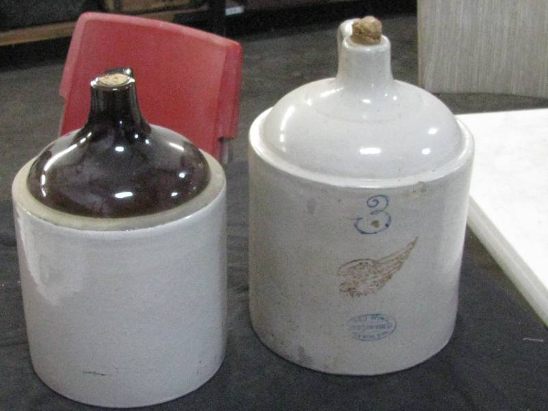 lot 49 image: Red Wing Crock 3gl Shoulder Jugs