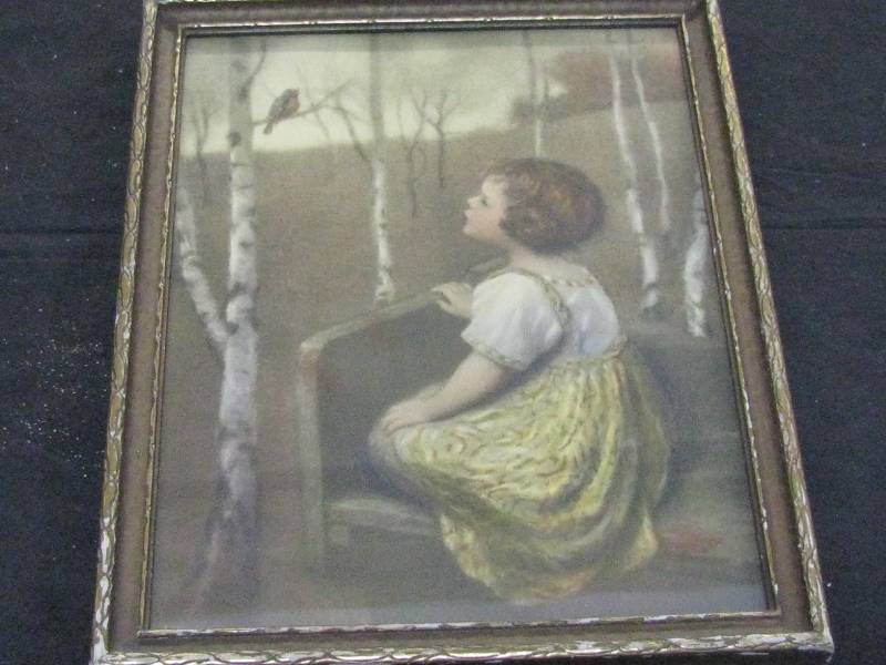 lot 79 image: Vintage Song Bird Print
