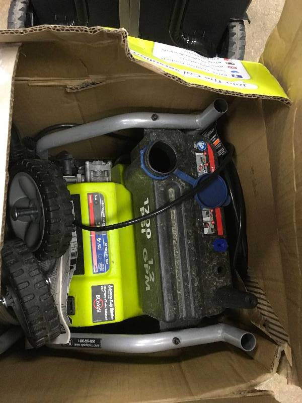 Ryobi 1700 PSI 1.2 GPM High Pressure Electric Power Washer with 3 Nozzles in working conditions
