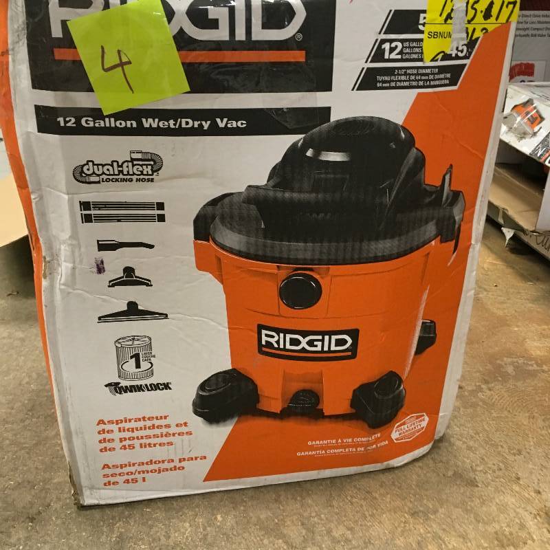 Ridgid 12 Gallon WetDry Vac in like new working conditions