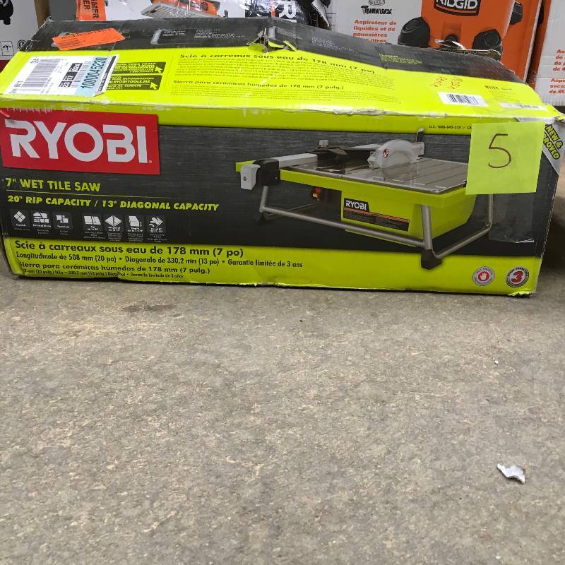 Ryobi 7 Wet Tile Saw - Missing Fence in working conditions