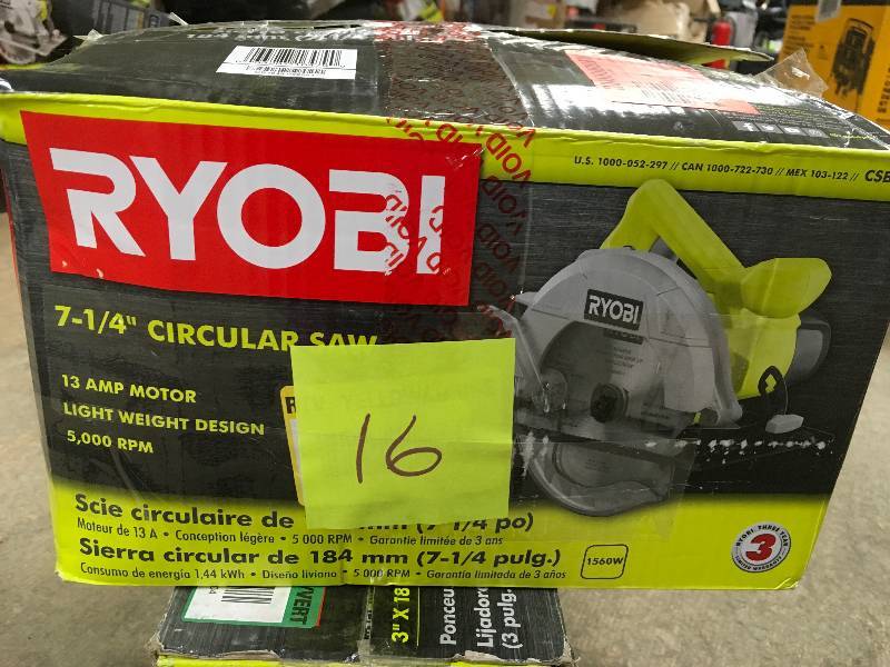 Ryobi 13 Amp Circular Saw, 7-14 in. in working conditions
