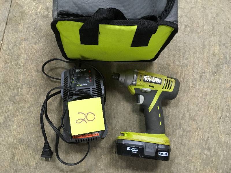 Ryobi 18-Volt ONE Lithium-Ion Impact Driver Kit in working conditions
