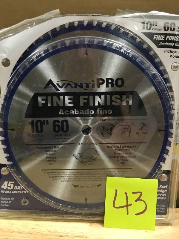 Avanti Pro 10 in. x 50-Tooth Fine Finish Saw Blade (2-Pack) not used