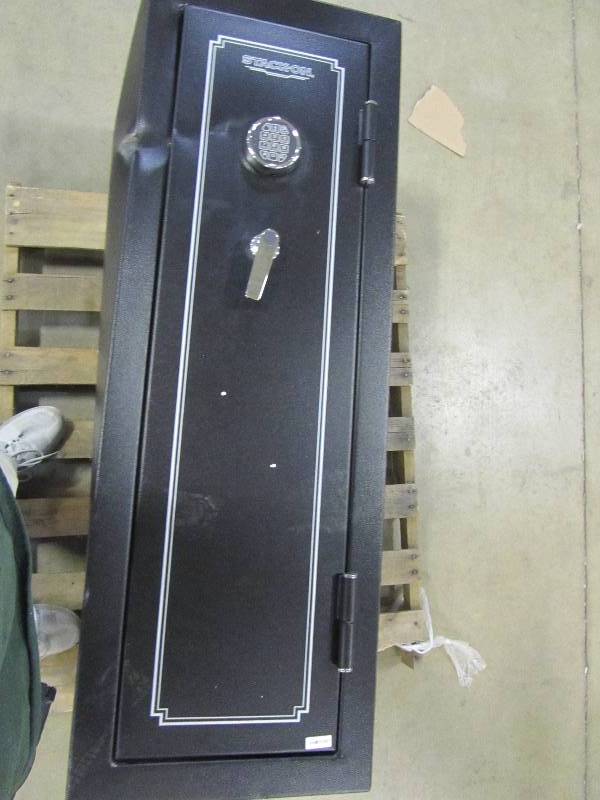 lot 6 image: Stack-On 14-Gun Electronic Lock in Matte Black