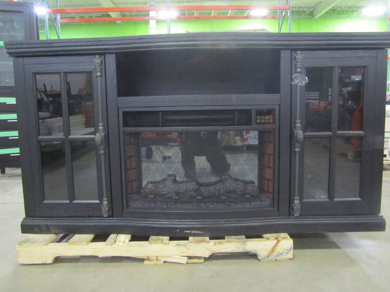 lot 66 image: 67 inch entertainment center with electric fireplace