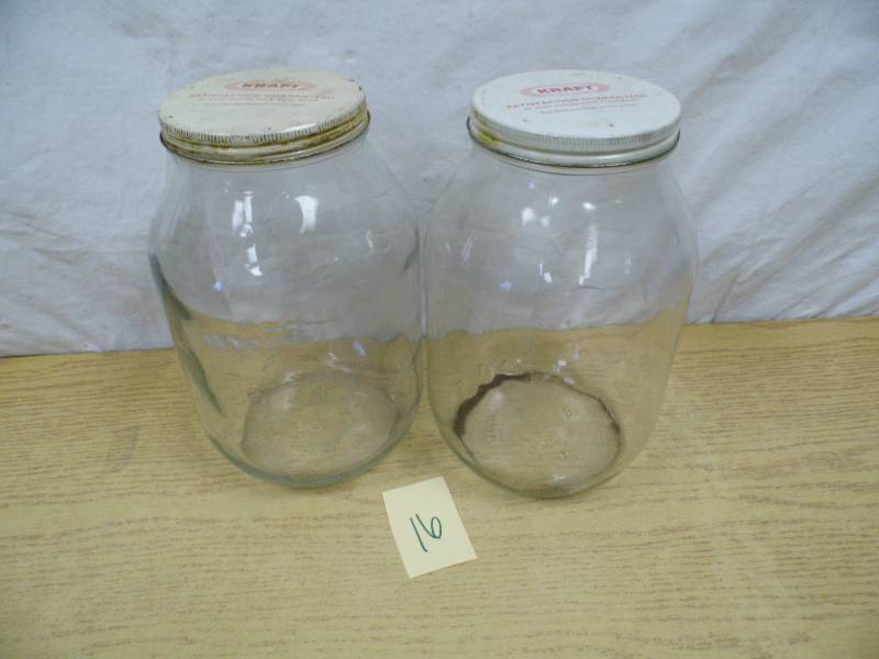 lot 16 image: Lot of 2 Glass Gallon Jars