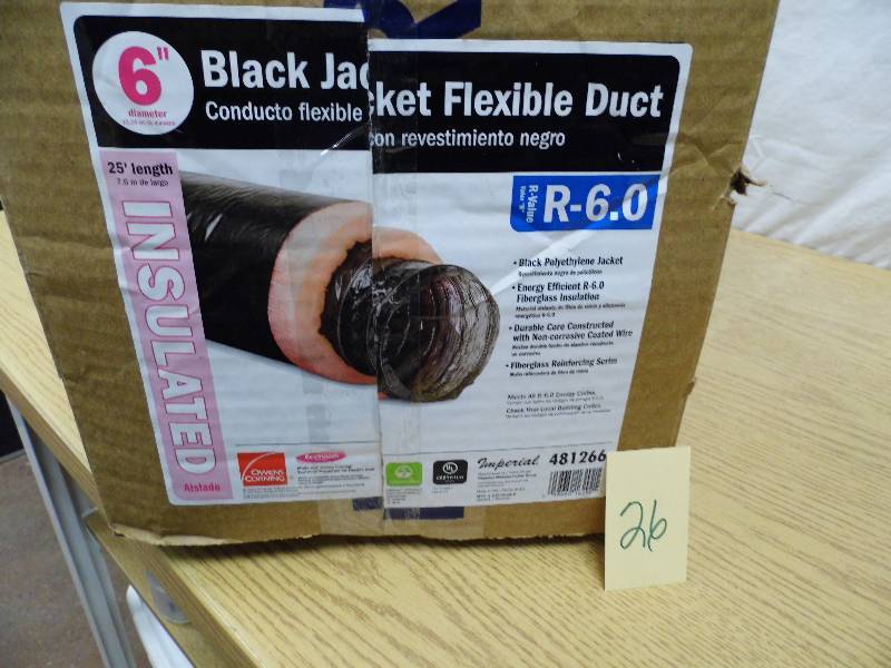 lot 26 image: Black Jacket Flexible Duct