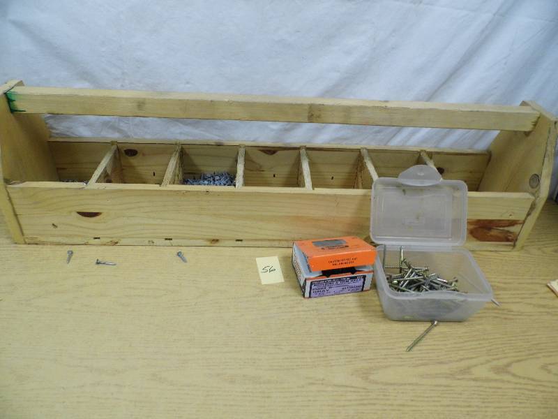lot 56 image: Caddy w Assorted Screws & Nails