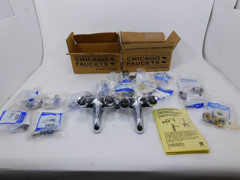 lot 27 image: 2 Commercial Chicago Faucets