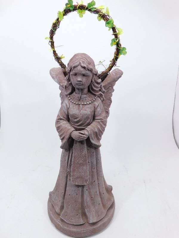 lot 89 image: Garden Angel With Planter Statue