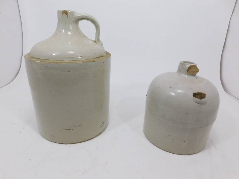lot 38 image: 2 Vintage Stoneware Jugs