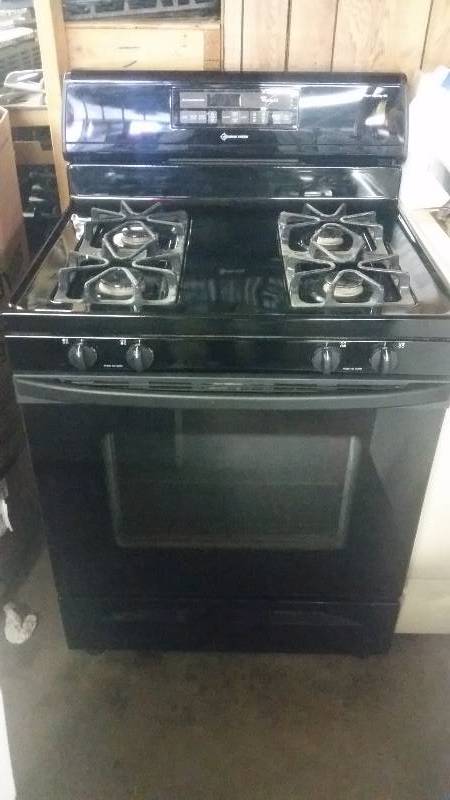 Whirlpool Black Gas Stove