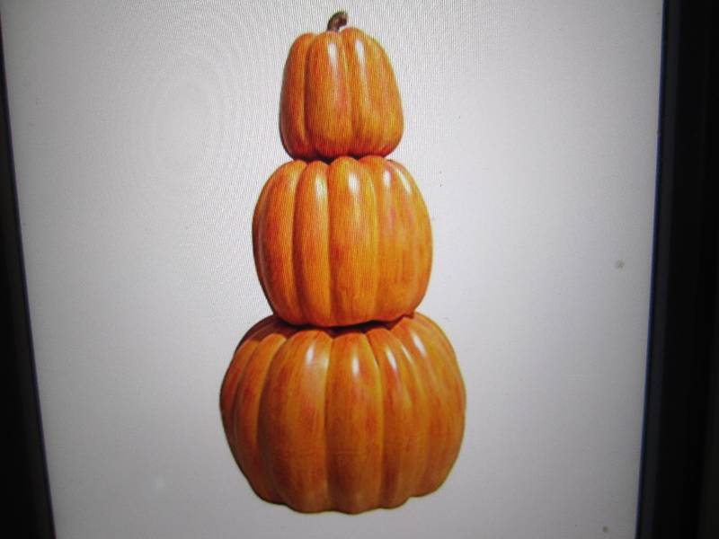 lot 10 image: 26.5 High Harvest Stackable Pumpki...