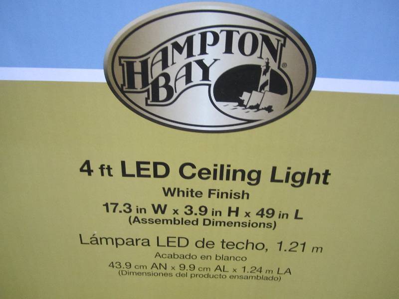 lot 36 image: Hampton Bay 4 foot LED Ceiling Ligh...