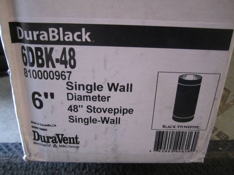 lot 38 image: DuraVent DuraBlack 6 inch x 48 inch...